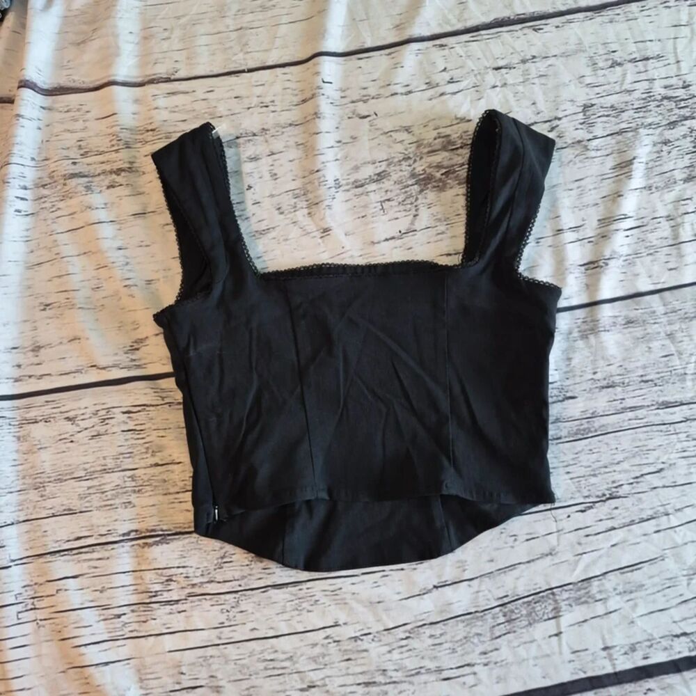Wild Fable Black Corset Bustier Crop Top Women’s XS NWT Y2K Going Out